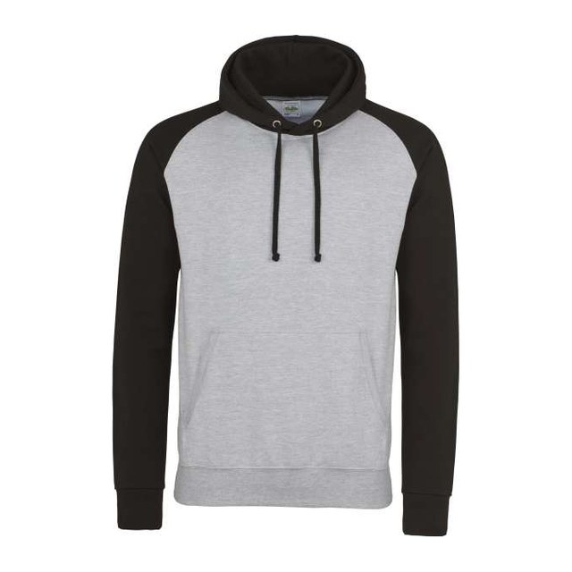 Baseball Hoodie – Heather Grey/Jet Black
