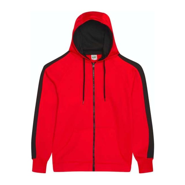 Sports Polyester Zoodie – Fire Red/Jet Black