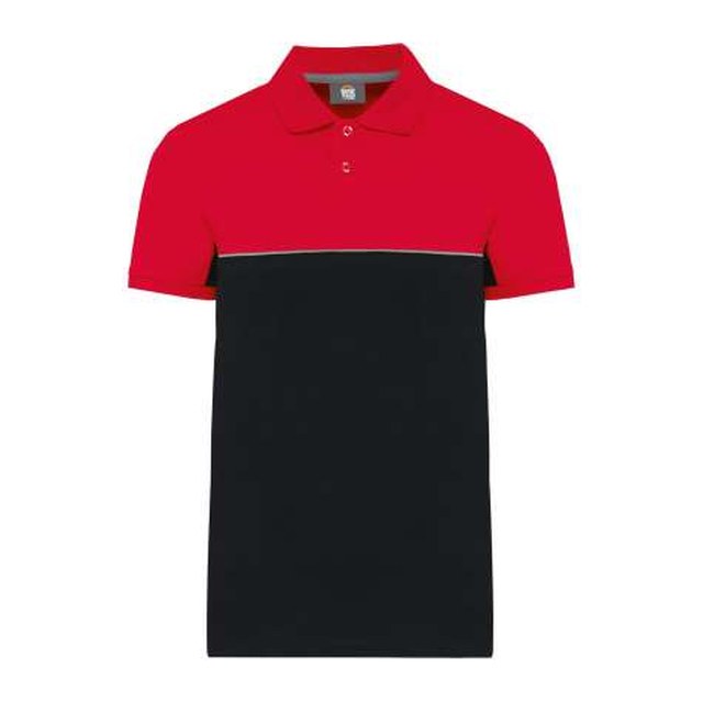 Unisex Eco-Friendly Two-Tone Short Sleeve Polo Shirt