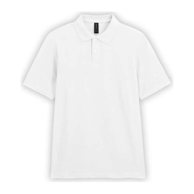 Softstyle™ Adult Double Piqué Polo – White