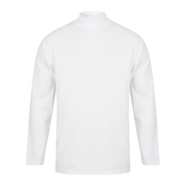 Long Sleeved Roll Neck Top – White