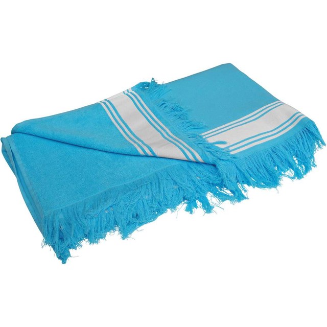 Fouta Towel – Turquoise/White