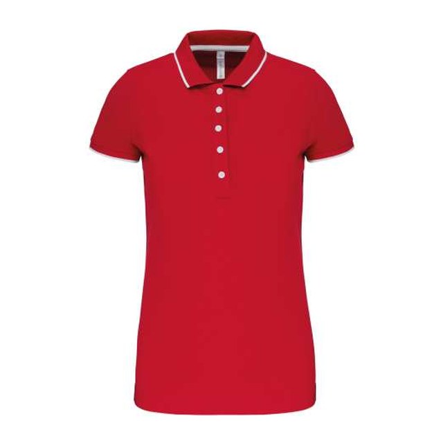 Ladies' Short-Sleeved Piqué Knit Polo Shirt