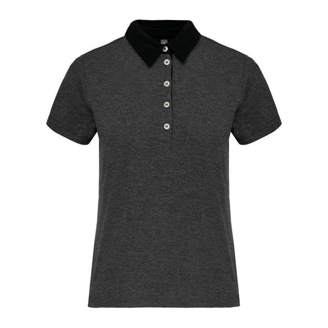 Ladies' Two-Tone Jersey Polo Shirt