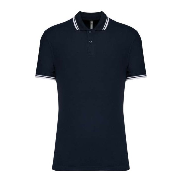Men's Short-Sleeved Poloshirt With Contrasting Piping