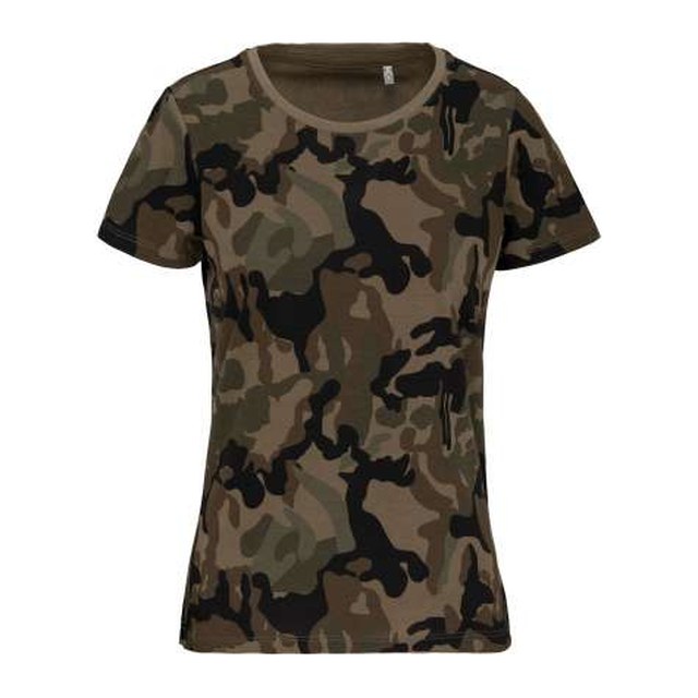 Ladies' Short-Sleeved Camo T-Shirt