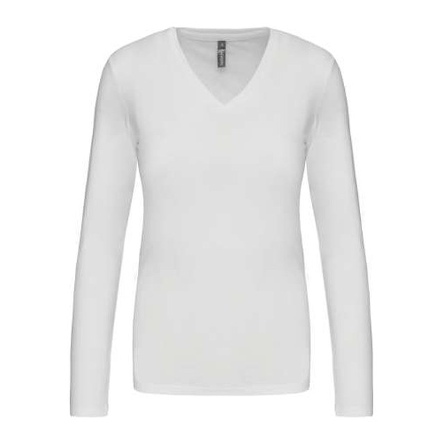 Ladies' Long-Sleeved V-Neck T-Shirt