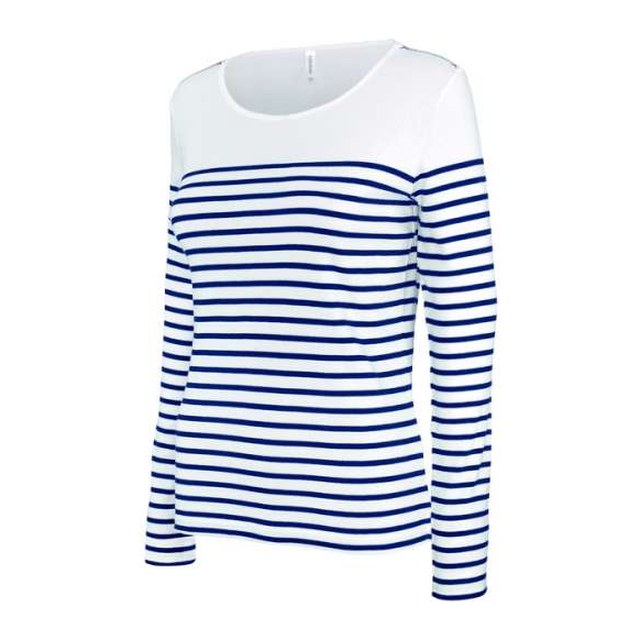 Ladies’ Long-Sleeved Breton Stripe Top