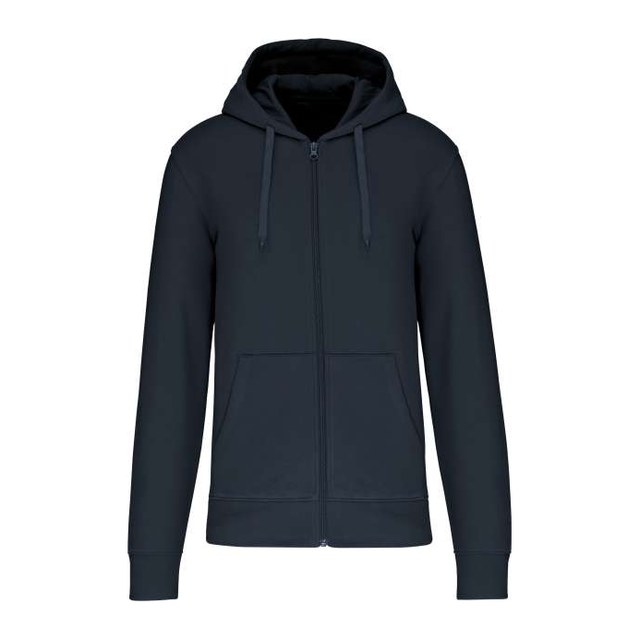 Men's Eco-Friendly Hooded Sweatshirt With Zip Fastening