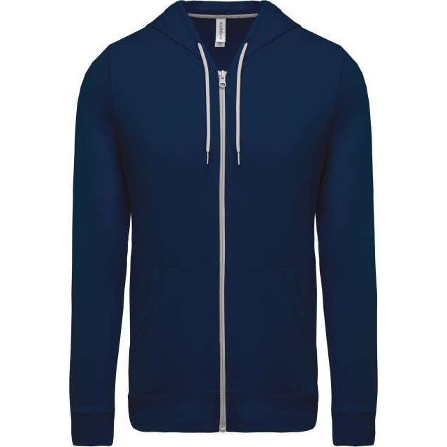Lightweight Cotton Hooded Sweatshirt – Navy