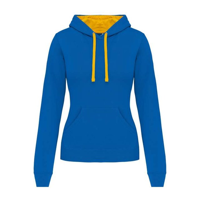 Ladies’ Contrast Hooded Sweatshirt