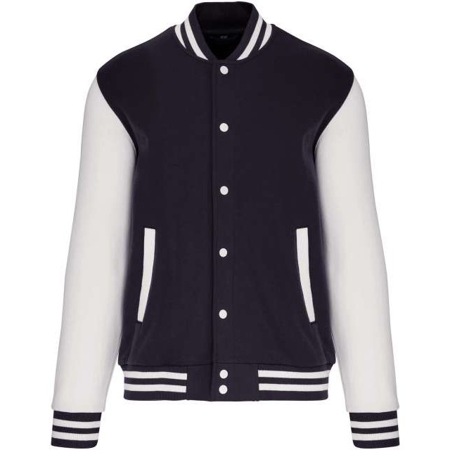 Kids Teddy Fleece Jacket – Navy/White