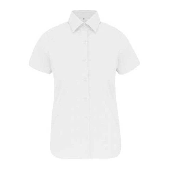 Ladies' Short-Sleeved Cotton/Elastane Shirt