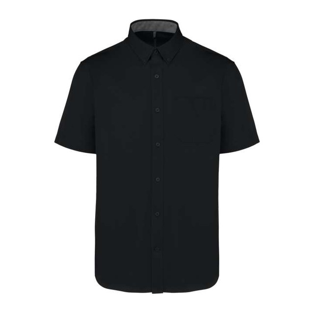 Men's Ariana III Short-Sleeve Cotton Shirt – Black