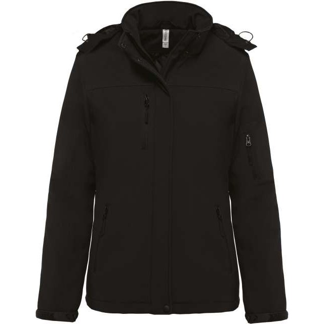 Ladies’ Hooded Softshell Lined Parka