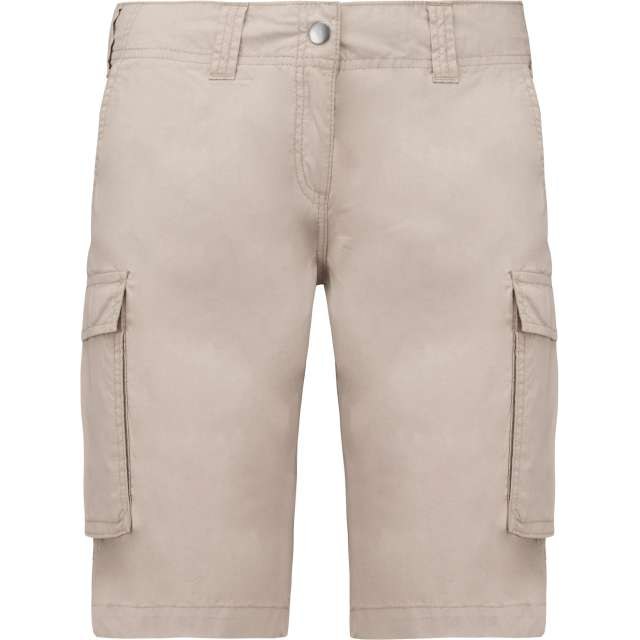 Ladies' Lightweight Multipocket Bermuda Shorts – Beige