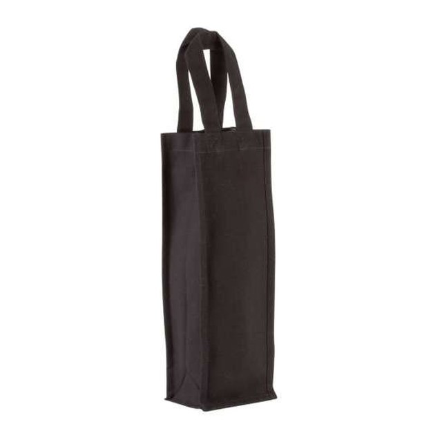 Cotton Canvas Bottle Bag – Black