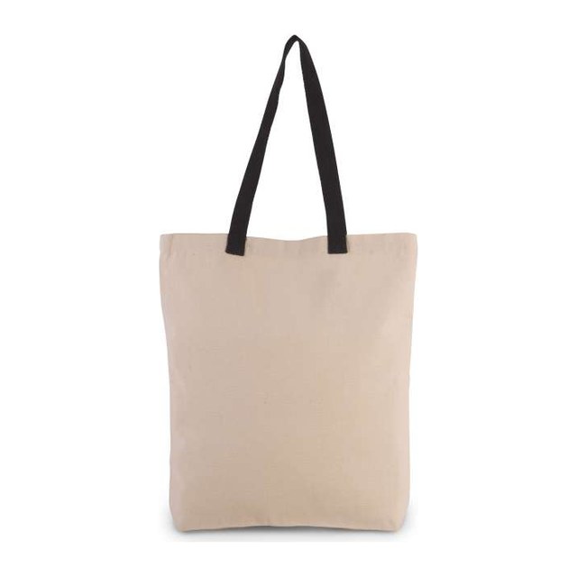 Shopper Bag With Gusset And Contrast Colour Handle