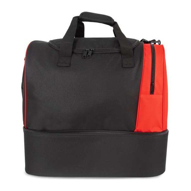 Sport Bag With Rigid Bottom – Black/Red