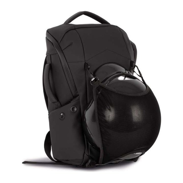 Waterproof Anti-Theft Bag With Helmet Holder – Black