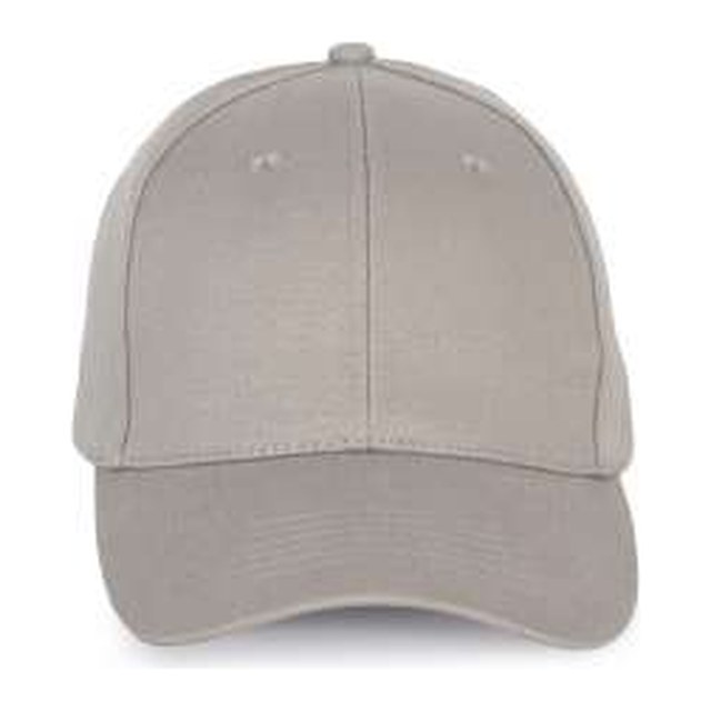 6 Panels Cotton Cap – Light Grey