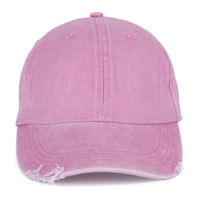 Destroyed Washed Cap – Washed Dark Pink