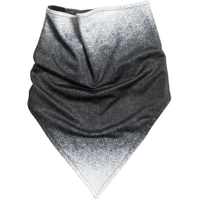 Triangular Bandana With Polar Fleece Lining – Black/White