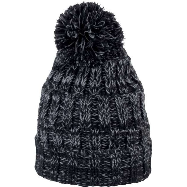 Bobble Beanie – Black Twist