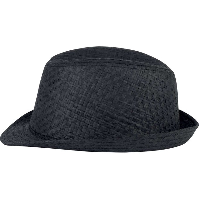 Retro Panama - Style Straw Hat – Black