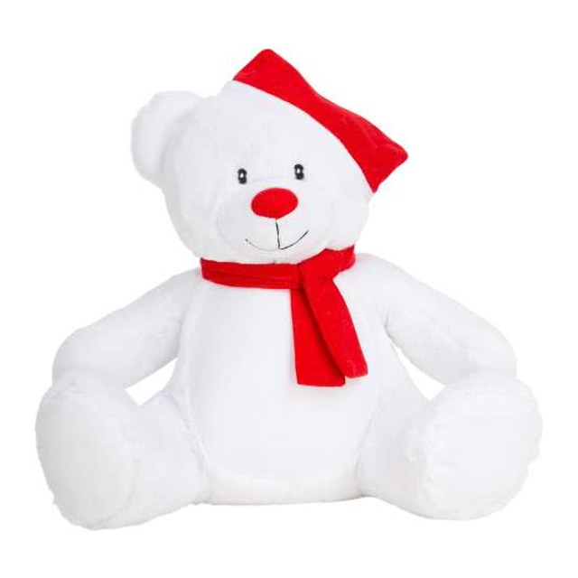 Christmas Zippie Bear – White