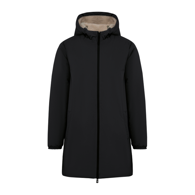 Unisex Sherpa-Lined Waterproof Jacket – Black