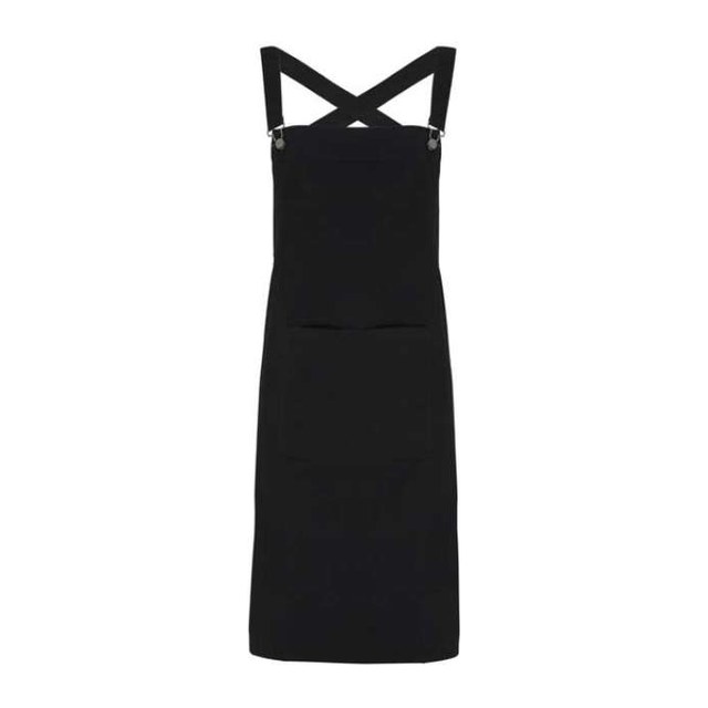 Cross Back ’barista’ Bib Apron – Black