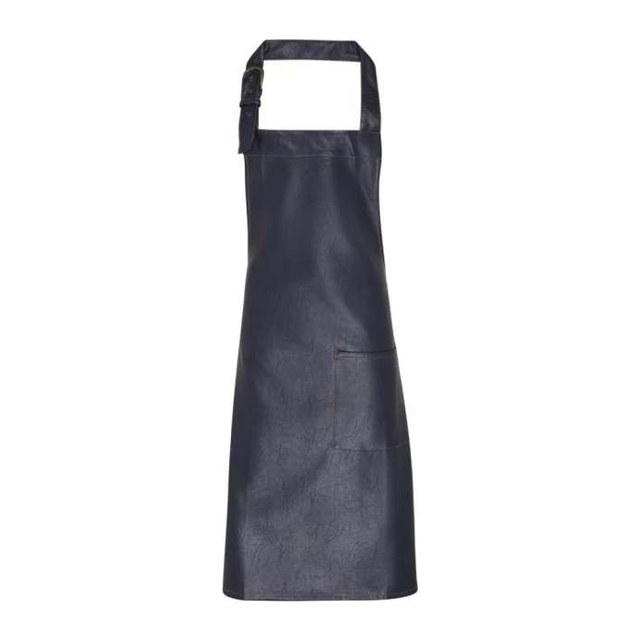 Faux Leather Bib Apron