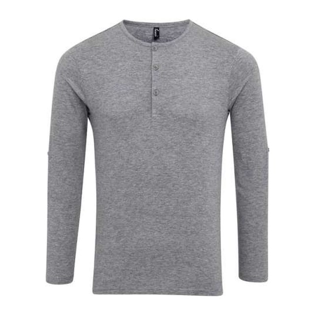 Men's Long John Roll Sleeve Tee – Grey Marl