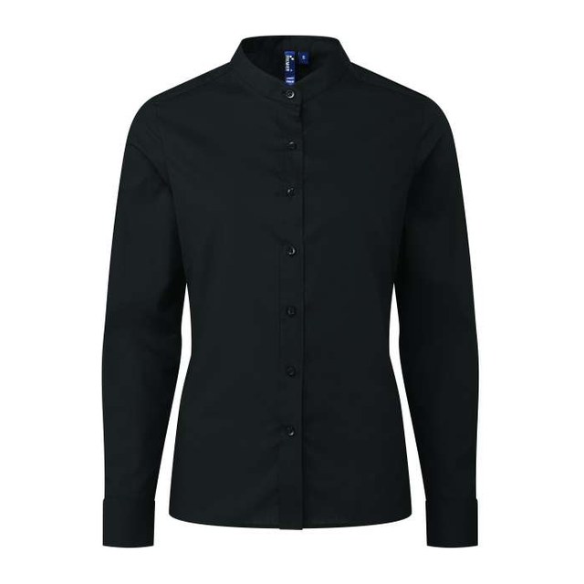 Women’s Banded Collar 'Grandad' Shirt