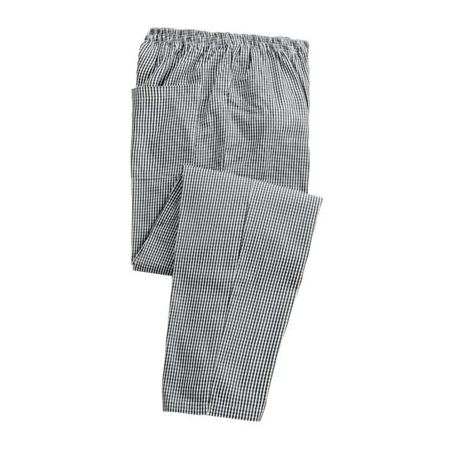 Chef's Pull-On Trousers – Black/White Check