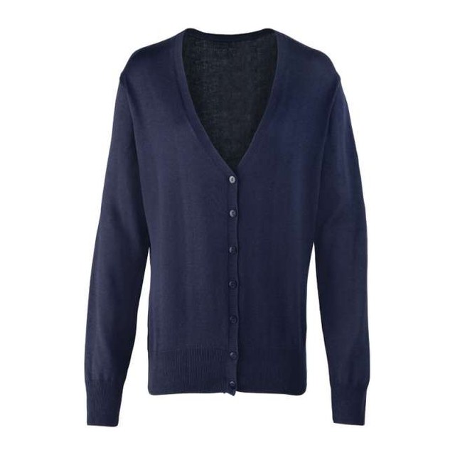 Women's Button-Through Knitted Cardigan – Navy