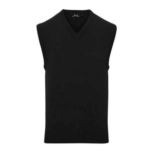 Men's V-Neck Sleeveless Sweater – Black