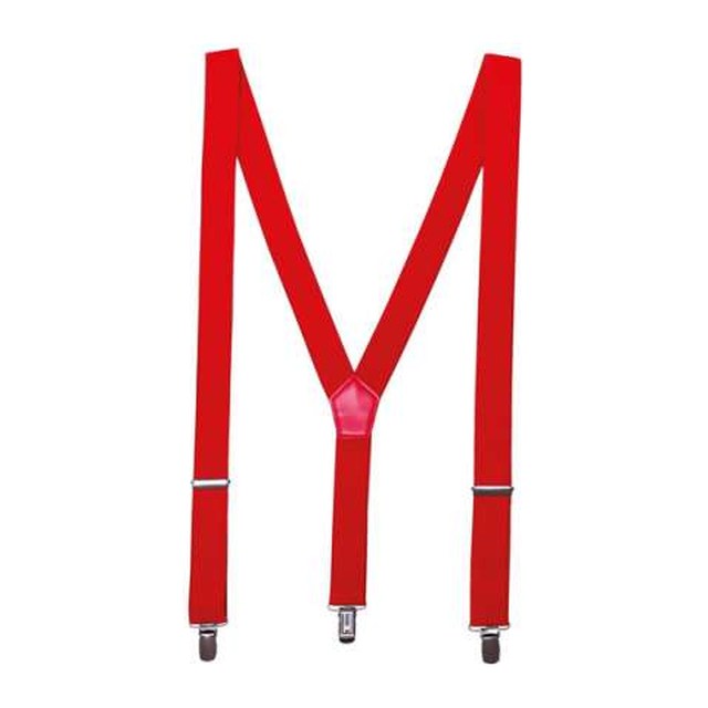 Clip-On Trouser Braces/Suspenders – Red