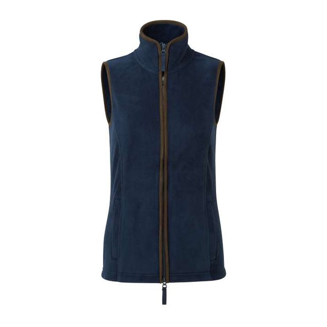 Women's 'Artisan' Fleece Gilet – Navy/Brown