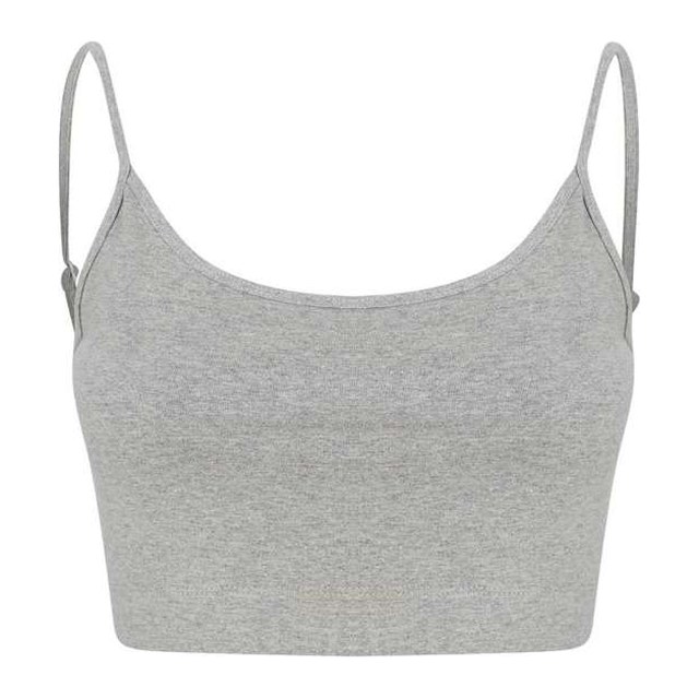 Women's Sustainable Fashion Cropped Cami Top – Heather Grey