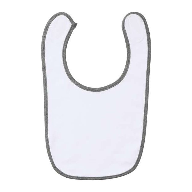 Sol's Babib - Baby Bib – White/Melange Grey