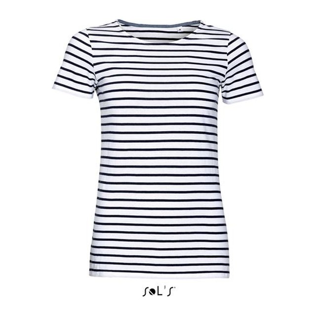 Sol's Miles Women - Round Neck Striped T-Shirt