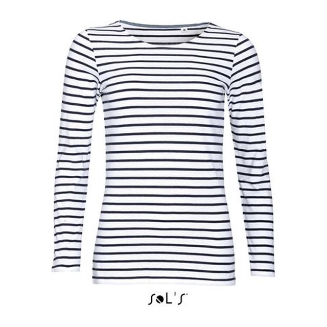 Sol's Marine Women - Long Sleeve Striped T-Shirt