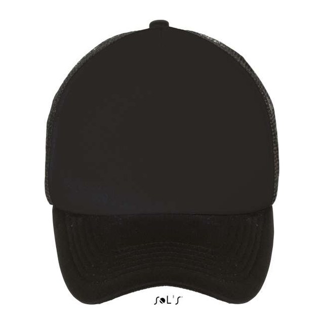 Sol's Bubble - Five Panel Mesh Cap – Black